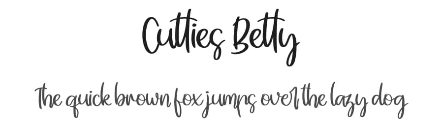 Cutties Betty by Integritype Studio — Script Handwritten Font