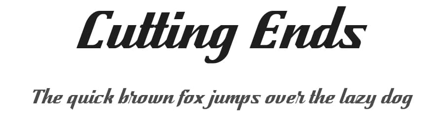 Cutting Ends by Vunira Design — Script Handwritten Font