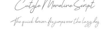 Cutyle Monoline Script by Analogous Studio — Script Handwritten Font — thumbnail 1