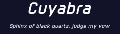 Cuyabra by Néstor Delgado — Sans Serif Font — thumbnail 2