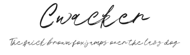 Cwacker by hustletter — Script Handwritten Font