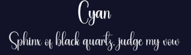 Cyan by Andi Moz — Script Handwritten Font — thumbnail 2