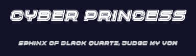 Cyber Princess by Vladimir Nikolic — Sans Serif Font — thumbnail 2
