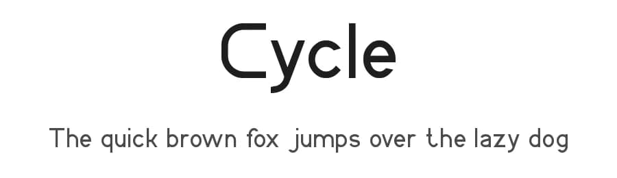 Cycle by weknow — Sans Serif Font
