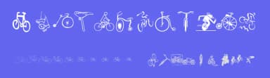 Cycling by Manfred Klein — Dingbats Font — thumbnail 3