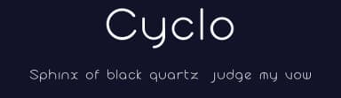 Cyclo by Cubo Fonts — Sans Serif Font — thumbnail 2
