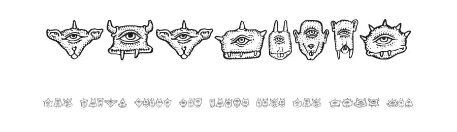 Cyclopia by Vladimir Nikolic — Dingbats Font