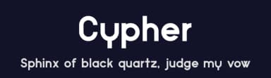 Cypher by Nabeel Khalid — Sans Serif Font — thumbnail 2