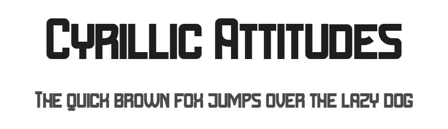 Cyrillic Attitudes by Vladimir Nikolic — Sans Serif Font