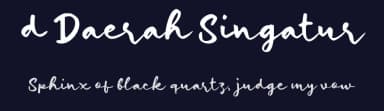 d Daerah Singatur by wepfont.com — Script Handwritten Font — thumbnail 2