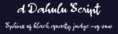 d Dahulu Script by wepfont.com — Script Handwritten Font — thumbnail 2