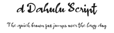 d Dahulu Script by wepfont.com — Script Handwritten Font — thumbnail 1