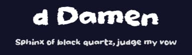 d Damen by wepfont.com — Script Handwritten Font — thumbnail 2