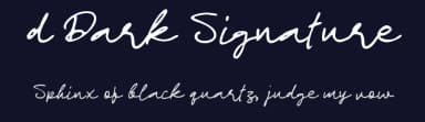 d Dark Signature by wepfont.com — Script Handwritten Font — thumbnail 2