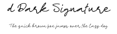 d Dark Signature by wepfont.com — Script Handwritten Font — thumbnail 1