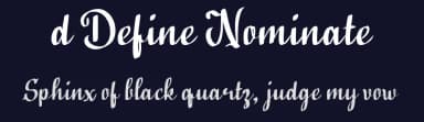 d Define Nominate by wepfont.com — Script Handwritten Font — thumbnail 2