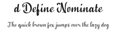 d Define Nominate by wepfont.com — Script Handwritten Font — thumbnail 1