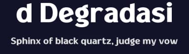 d Degradasi by wepfont.com — Sans Serif Font — thumbnail 2