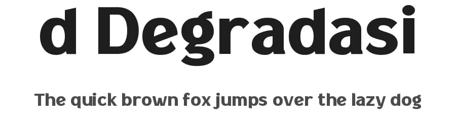 d Degradasi by wepfont.com — Sans Serif Font