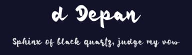 d Depan by wepfont.com — Script Handwritten Font — thumbnail 2