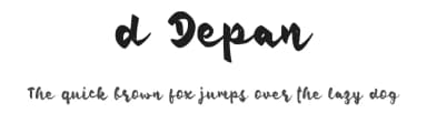 d Depan by wepfont.com — Script Handwritten Font — thumbnail 1