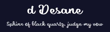 d Desane by wepfont.com — Script Handwritten Font — thumbnail 2