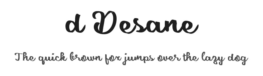 d Desane by wepfont.com — Script Handwritten Font