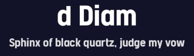 d Diam by wepfont.com — Sans Serif Font — thumbnail 2