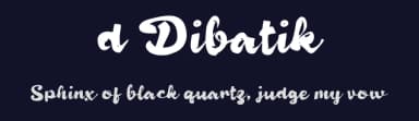 d Dibatik by wepfont.com — Script Handwritten Font — thumbnail 2