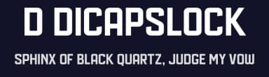 d Dicapslock by wepfont.com — Sans Serif Font — thumbnail 2
