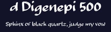 d Digenepi 500 by wepfont.com — Script Handwritten Font — thumbnail 2