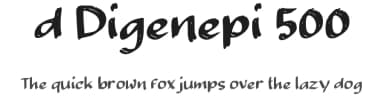 d Digenepi 500 by wepfont.com — Script Handwritten Font — thumbnail 1