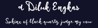 d Diluk Engkas by wepfont.com — Script Handwritten Font — thumbnail 2