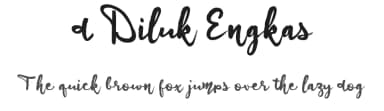 d Diluk Engkas by wepfont.com — Script Handwritten Font — thumbnail 1