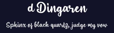 d Dingaren by wepfont.com — Script Handwritten Font — thumbnail 2
