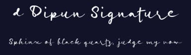 d Dipun Signature by wepfont.com — Script Handwritten Font — thumbnail 2