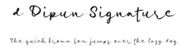 d Dipun Signature by wepfont.com — Script Handwritten Font — thumbnail 1