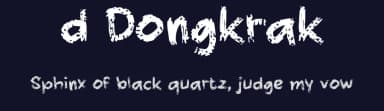 d Dongkrak by wepfont.com — Script Handwritten Font — thumbnail 2
