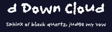 d Down Cloud by wepfont.com — Script Handwritten Font — thumbnail 2