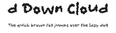 d Down Cloud by wepfont.com — Script Handwritten Font — thumbnail 1