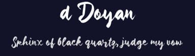 d Doyan by wepfont.com — Script Handwritten Font — thumbnail 2