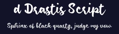 d Drastis Script by wepfont.com — Script Handwritten Font — thumbnail 2