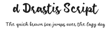 d Drastis Script by wepfont.com — Script Handwritten Font — thumbnail 1