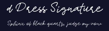 d Dress Signature by wepfont.com — Script Handwritten Font — thumbnail 2