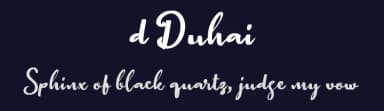 d Duhai by wepfont.com — Script Handwritten Font — thumbnail 2