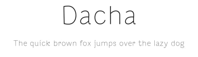 Dacha by Denis Serikov — Sans Serif Font