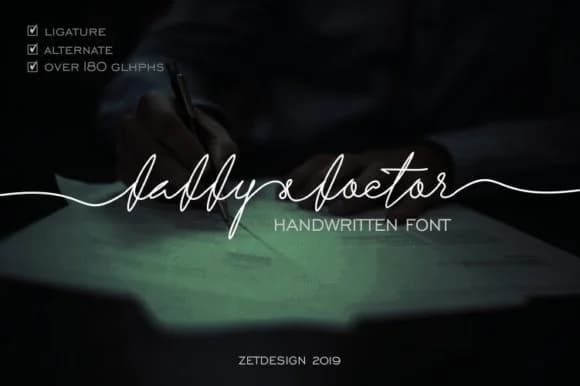 Daddy & Doctor Font by ZetDesign — Script Handwritten Font