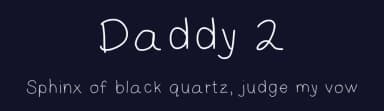 Daddy 2 by Ann Bennett — Script Handwritten Font — thumbnail 2
