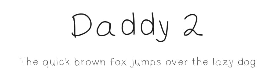 Daddy 2 by Ann Bennett — Script Handwritten Font — preview 1