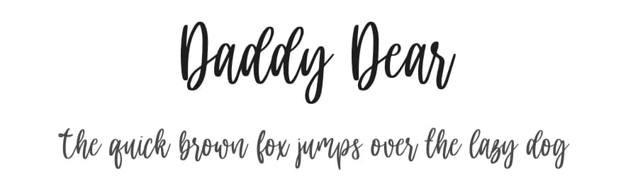 Daddy Dear by NJ Studio — Script Handwritten Font
